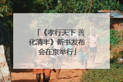 《孝行天下 善化清丰》新书发布会在京举行
