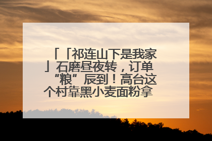 「祁连山下是我家」石磨昼夜转，订单“粮”辰到！高台这个村靠黑小麦面粉拿下成立来最大订单