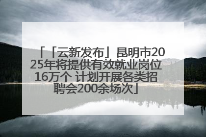 「云新发布」昆明市2025年将提供有效就业岗位16万个 计划开展各类招聘会200余场次