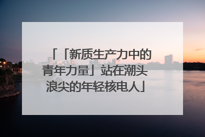 「新质生产力中的青年力量」站在潮头浪尖的年轻核电人