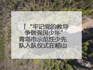 “牢记党的教导 争做强国少年”青岛市示范性少先队入队仪式在崂山区举办