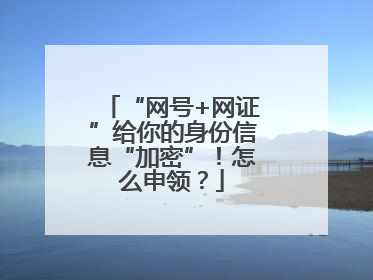 “网号+网证”给你的身份信息“加密”！怎么申领？