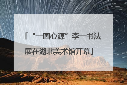 “一画心源”李一书法展在湖北美术馆开幕