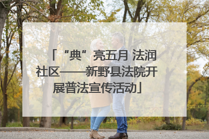 “典”亮五月 法润社区——新野县法院开展普法宣传活动