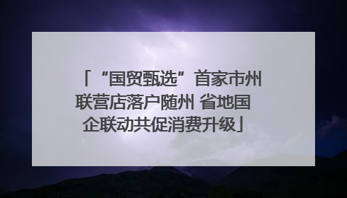 “国贸甄选”首家市州联营店落户随州 省地国企联动共促消费升级