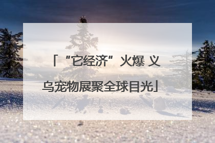 “它经济”火爆 义乌宠物展聚全球目光