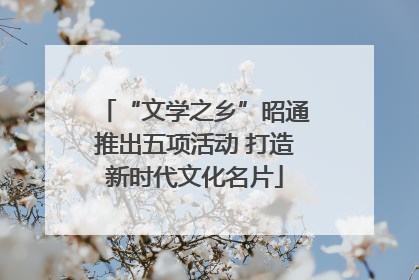 “文学之乡”昭通推出五项活动 打造新时代文化名片