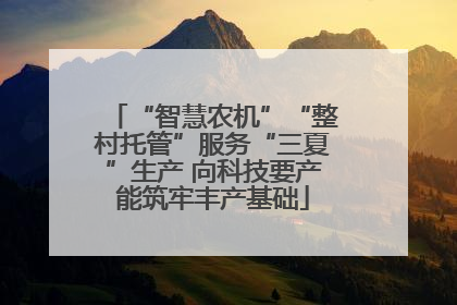“智慧农机”“整村托管”服务“三夏”生产 向科技要产能筑牢丰产基础