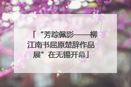 “芳踪佩影——柳江南书屈原楚辞作品展”在无锡开幕