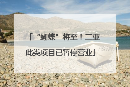 “蝴蝶”将至！三亚此类项目已暂停营业