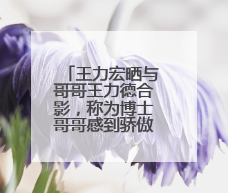 王力宏晒与哥哥王力德合影，称为博士哥哥感到骄傲，曾透露“我是我们家最弱的”