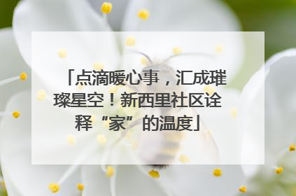 点滴暖心事，汇成璀璨星空！新西里社区诠释“家”的温度