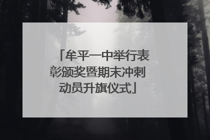 牟平一中举行表彰颁奖暨期末冲刺动员升旗仪式