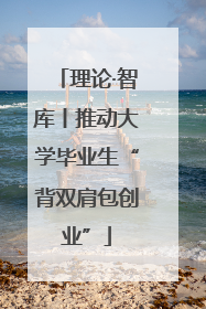 理论·智库丨推动大学毕业生“背双肩包创业”