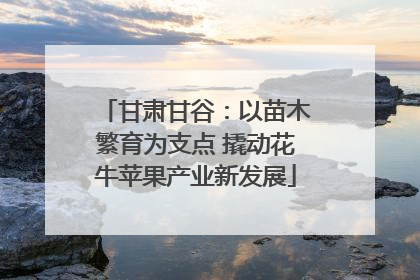 甘肃甘谷：以苗木繁育为支点 撬动花牛苹果产业新发展
