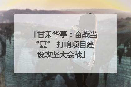 甘肃华亭：奋战当“夏” 打响项目建设攻坚大会战