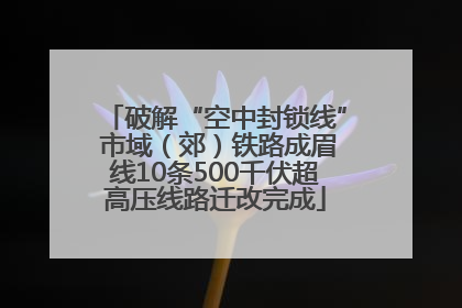 破解“空中封锁线” 市域（郊）铁路成眉线10条500千伏超高压线路迁改完成