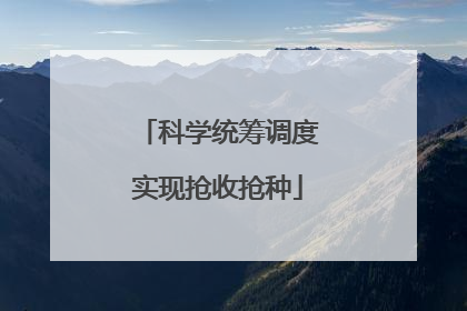 科学统筹调度实现抢收抢种