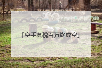 空手套税百万终成空