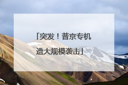 突发！普京专机遭大规模袭击