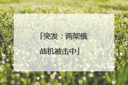 突发：两架俄战机被击中