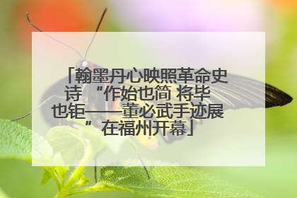 翰墨丹心映照革命史诗 “作始也简 将毕也钜——董必武手迹展”在福州开幕