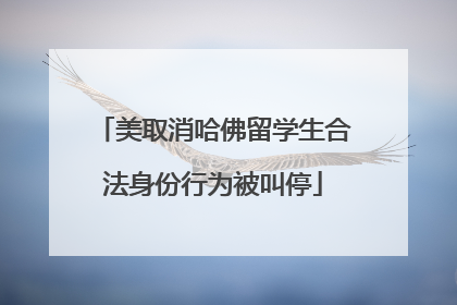 美取消哈佛留学生合法身份行为被叫停
