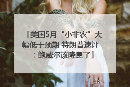 美国5月“小非农”大幅低于预期 特朗普速评：鲍威尔该降息了