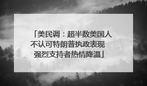 美民调：超半数美国人不认可特朗普执政表现 强烈支持者热情降温