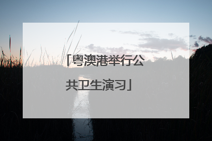 粤澳港举行公共卫生演习