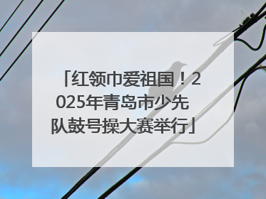 红领巾爱祖国！2025年青岛市少先队鼓号操大赛举行