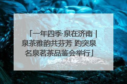一年四季·泉在济南｜泉茶雅韵共芬芳 趵突泉名泉茗茶品鉴会举行