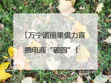 万宁诺丽果借力直播电商“破圈”
