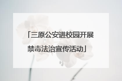 三原公安进校园开展禁毒法治宣传活动