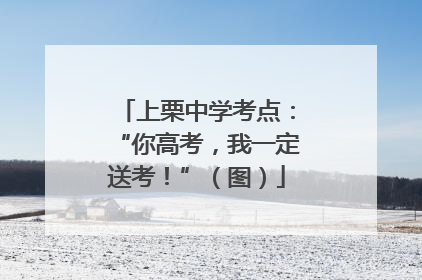 上栗中学考点：“你高考，我一定送考！”（图）