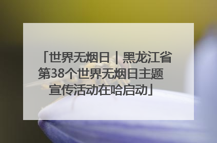 世界无烟日｜黑龙江省第38个世界无烟日主题宣传活动在哈启动