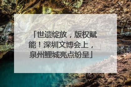 世遗绽放，版权赋能！深圳文博会上，泉州鲤城亮点纷呈