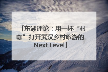 东湖评论：用一杯“村咖”打开武汉乡村旅游的Next Level