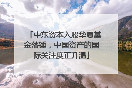 中东资本入股华夏基金落锤，中国资产的国际关注度正升温