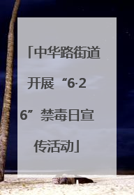 中华路街道开展“6·26”禁毒日宣传活动