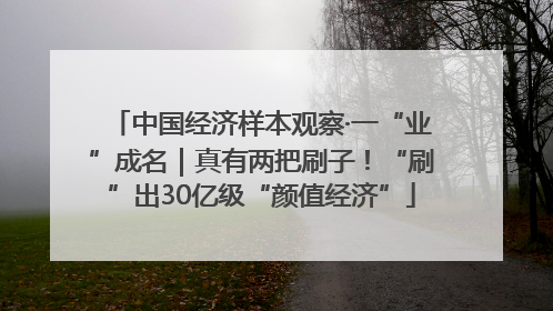 中国经济样本观察·一“业”成名｜真有两把刷子！“刷”出30亿级“颜值经济”