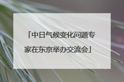 中日气候变化问题专家在东京举办交流会