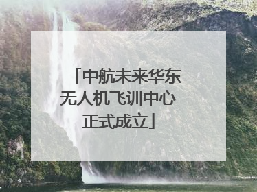 中航未来华东无人机飞训中心正式成立