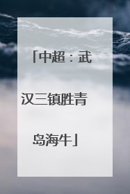 中超：武汉三镇胜青岛海牛