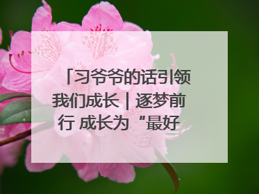 习爷爷的话引领我们成长｜逐梦前行 成长为“最好的自己”