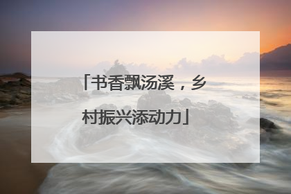 书香飘汤溪，乡村振兴添动力