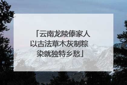 云南龙陵傣家人以古法草木灰制粽 染就独特乡愁
