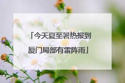 今天夏至暑热报到 厦门局部有雷阵雨