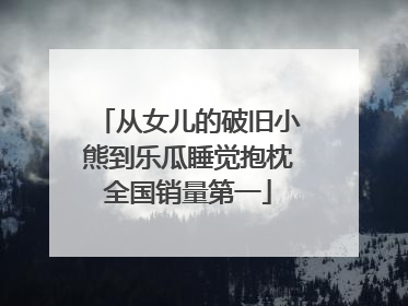 从女儿的破旧小熊到乐瓜睡觉抱枕全国销量第一