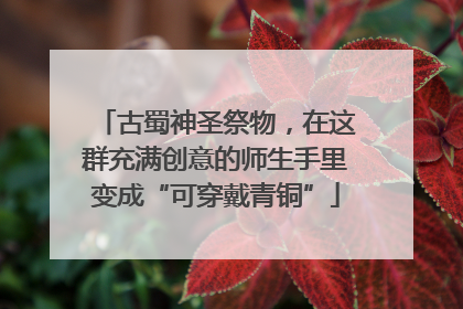 古蜀神圣祭物，在这群充满创意的师生手里变成“可穿戴青铜”